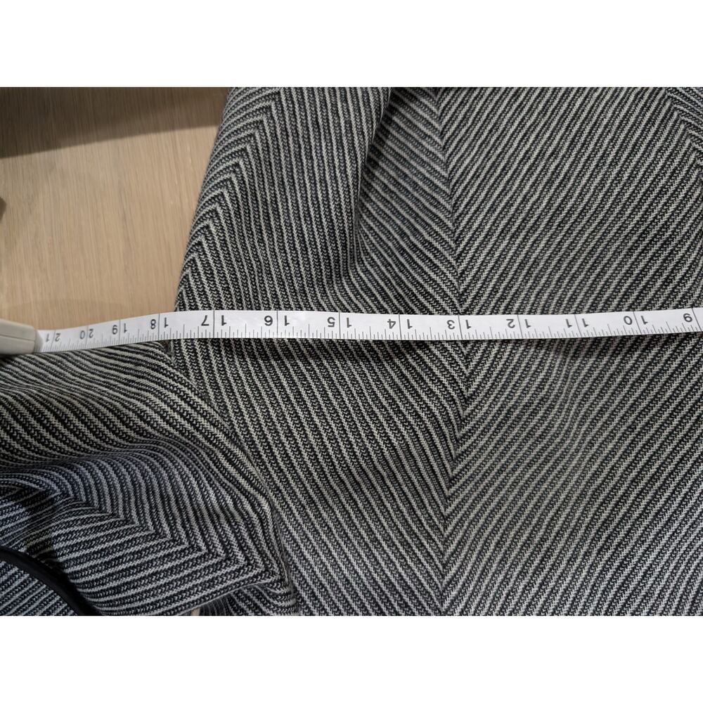 Talbots Petite Blazer 10 Gray 100% Wool Herringbone Jacket Japan Classic Belt - Picture 16 of 16